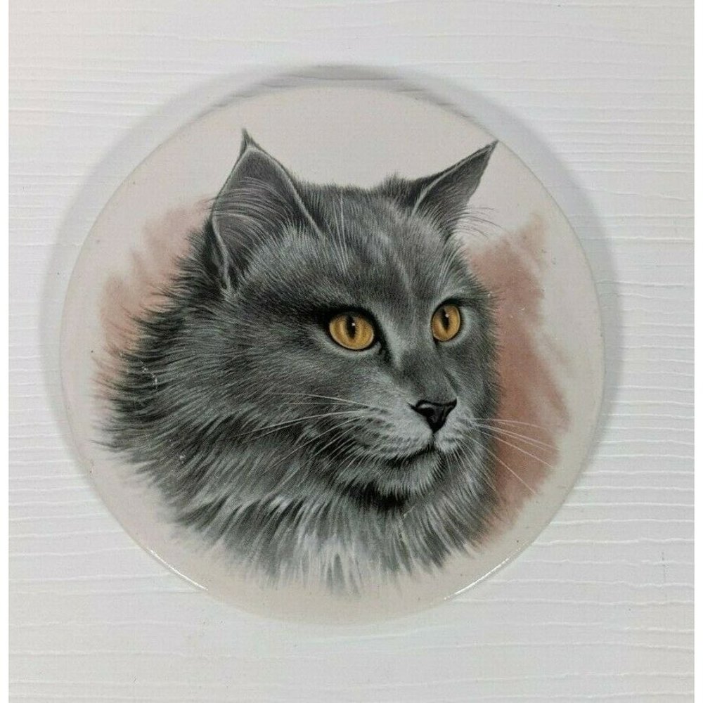 Bavaria Schumann Arzberg Germany Cat ceramic trivet 6 inch diameter decoration